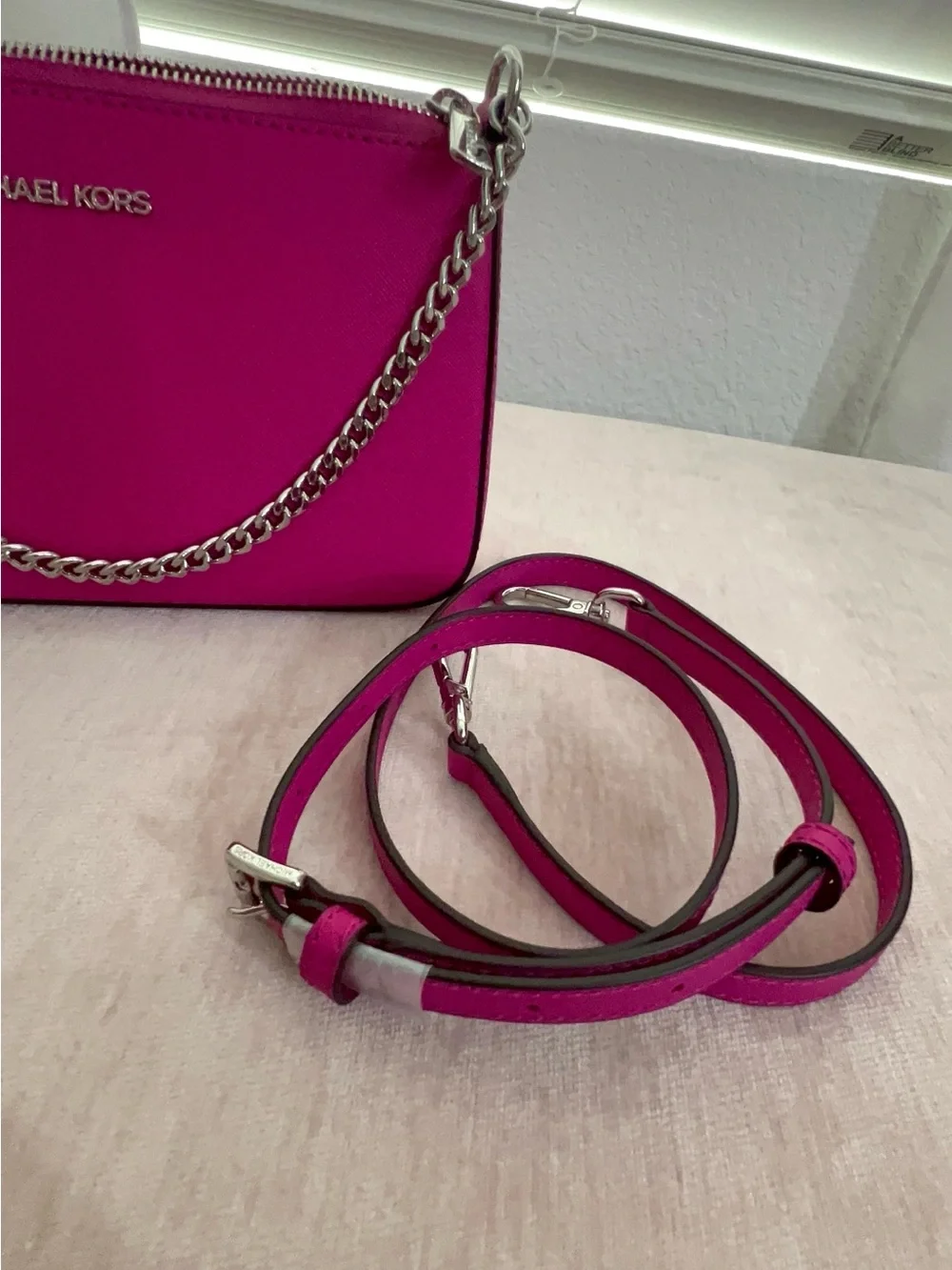 Michael Kors Jet Set Medium Saffiano Leather Crossbody Bag